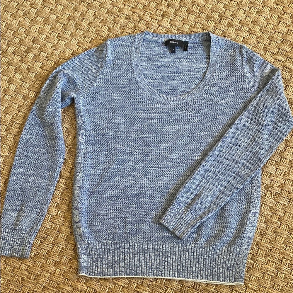 Theory Blue Knit Sweater sz P